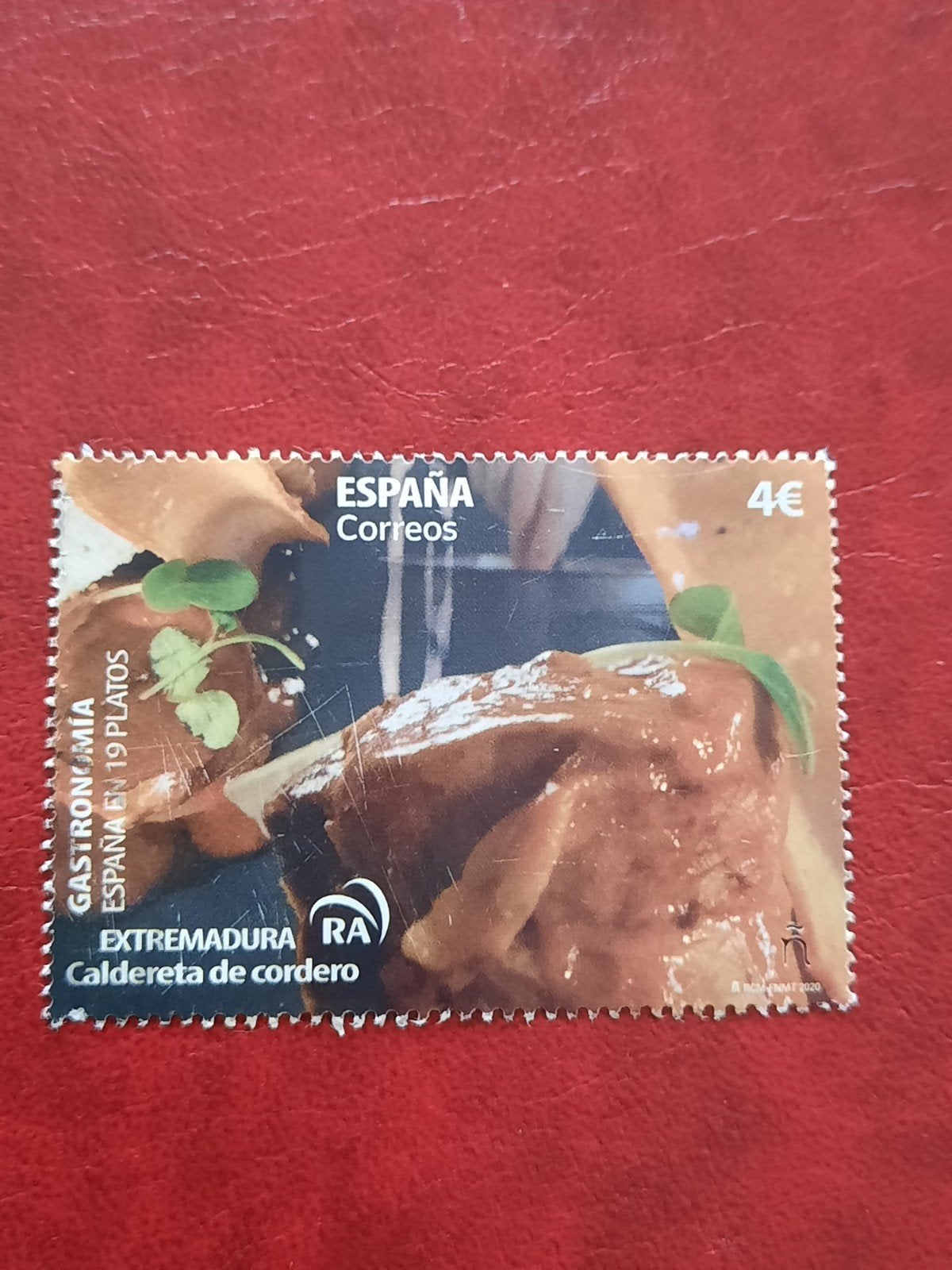 Postzegel Spanje 4€ Gastronomía Extremadura Caldereta, Verzenden