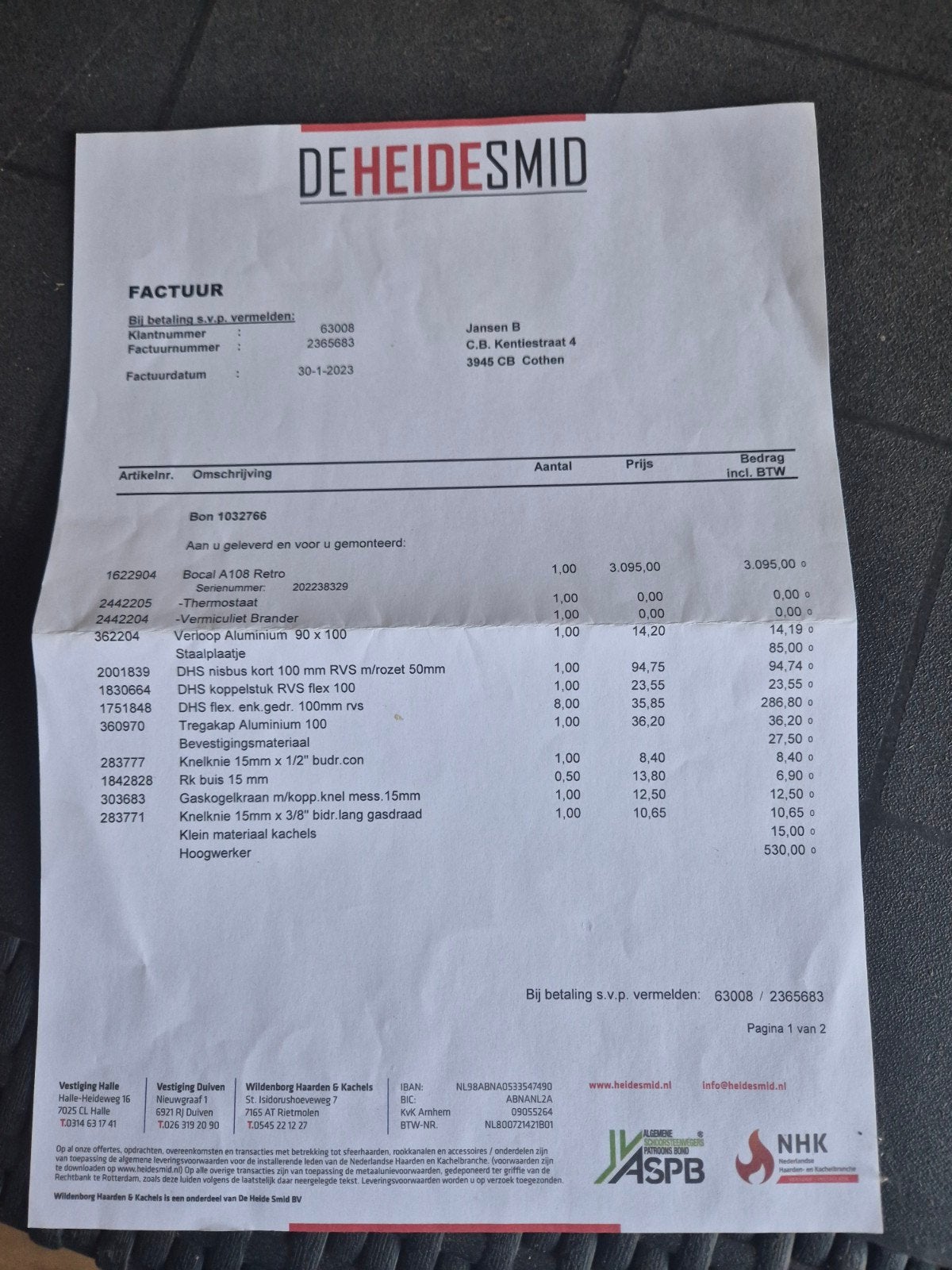 Bocal A108 Retro Gashaard - Zo goed als nieuw, Huis en Inrichting, Haarden, Bocal, Onbekend, Ophalen of Verzenden, Vrijstaande haard