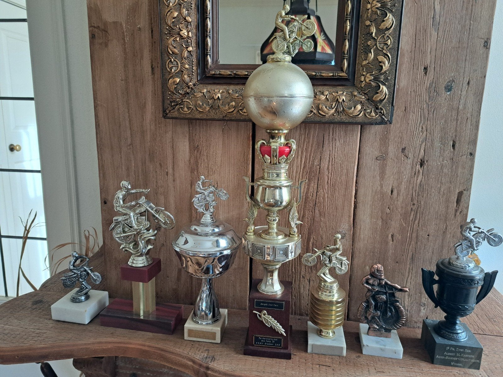 Vintage grasbaan bokalen/bekers., Ophalen of Verzenden, Auto's