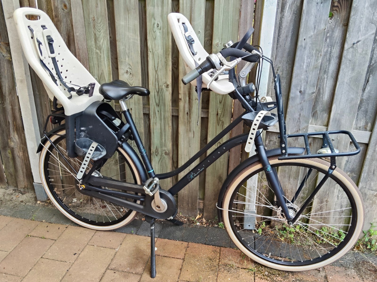 Cortina moederfiets met twee kinderzitjes, 2 zitjes, 56 cm of meer, Zo goed als nieuw, Versnellingen