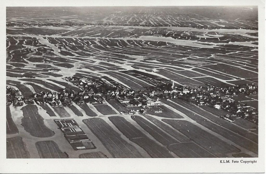 Broek in Waterland (N.H.) Panorama, KLM Foto, 1948, Ophalen of Verzenden, 1940 tot 1960, Ongelopen, Noord-Holland