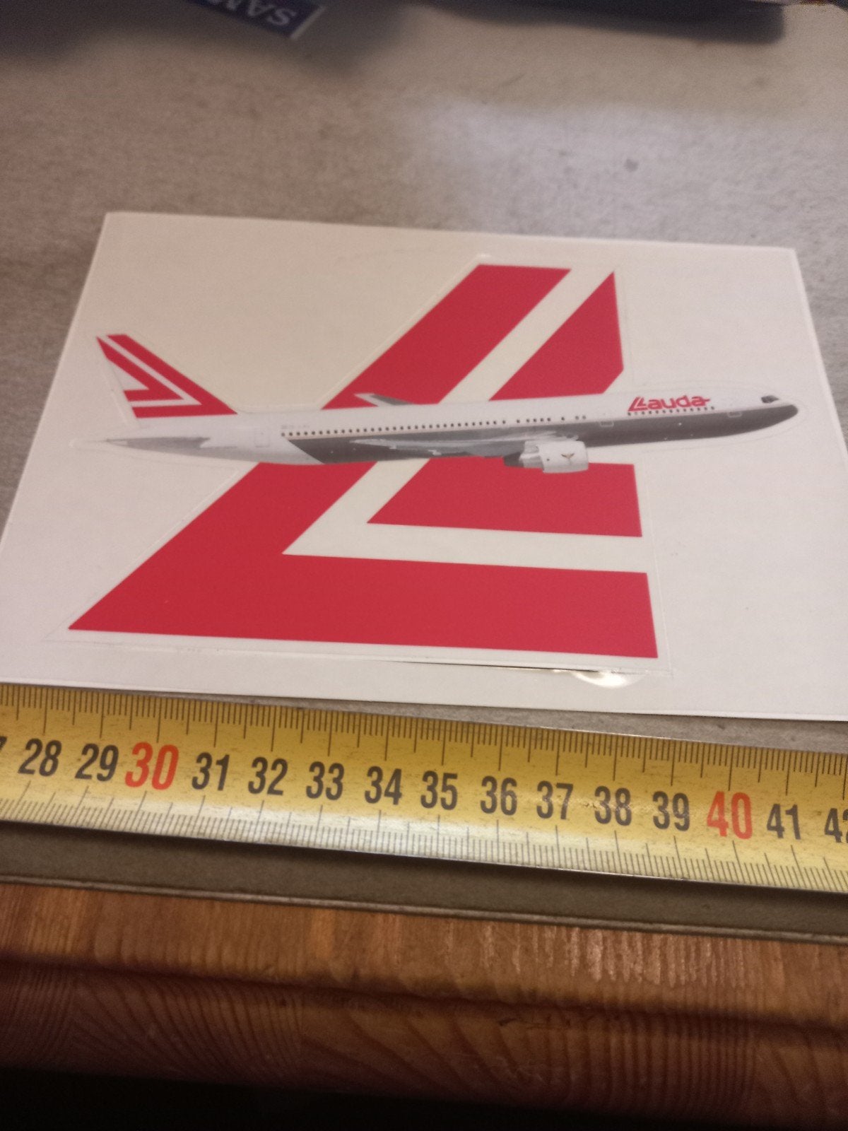 Lauda Air vliegtuig/Sticker, Ophalen of Verzenden, Gebruikt