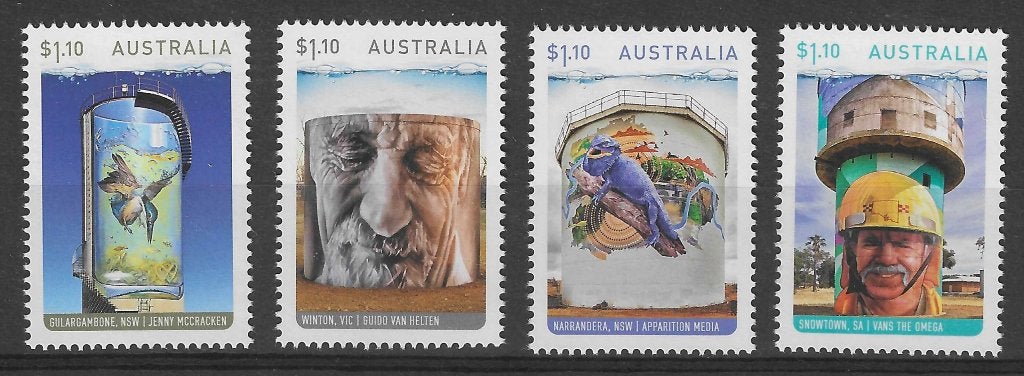 AUSTRALIE 2020, mi 5200/03 "Water Tower Art" postfris, Ophalen of Verzenden, Postfris