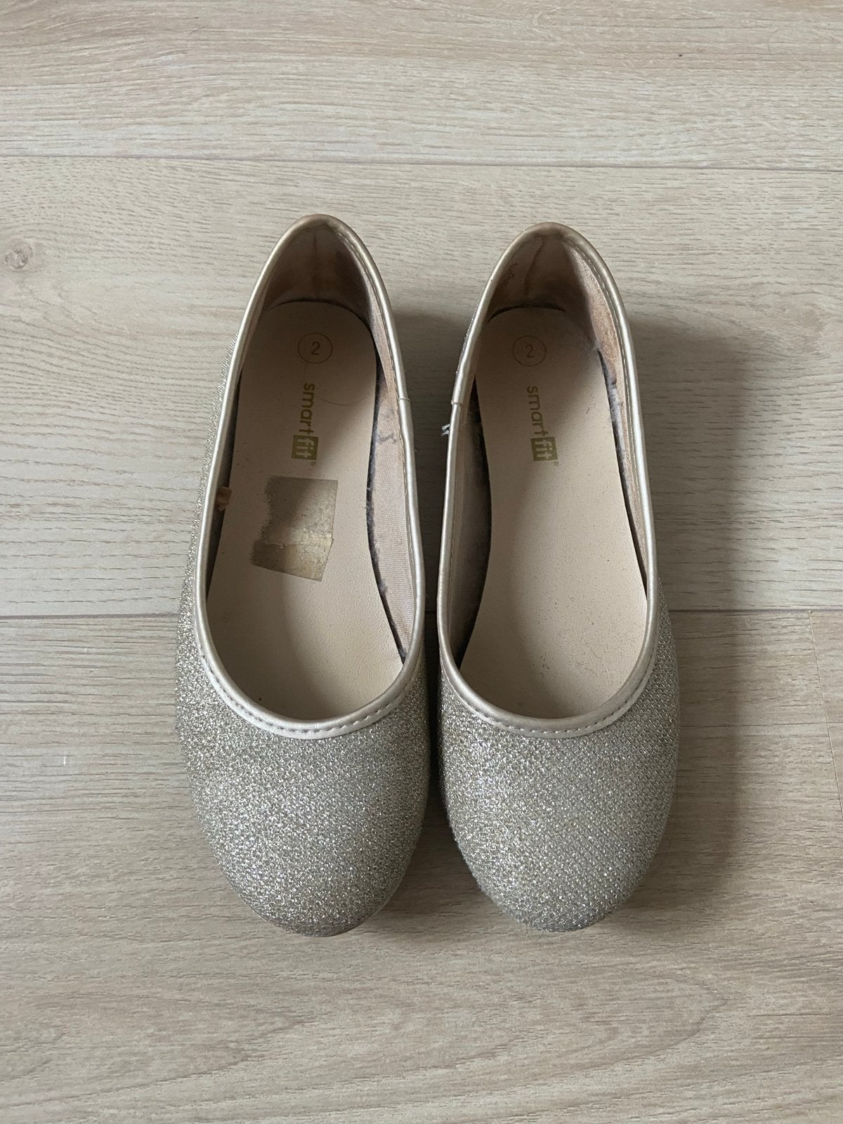 Gouden glitter schoentjes maat 33,5, Ophalen of Verzenden, Gebruikt, Meisje, Schoenen