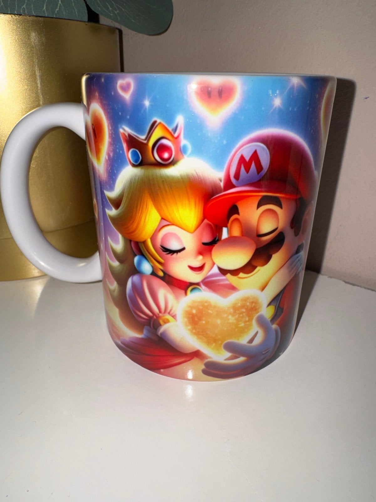 Nieuwe Super Mario Bros mok - Mario en Peach, Overige typen, Nieuw, Ophalen of Verzenden, Steen/keramiek