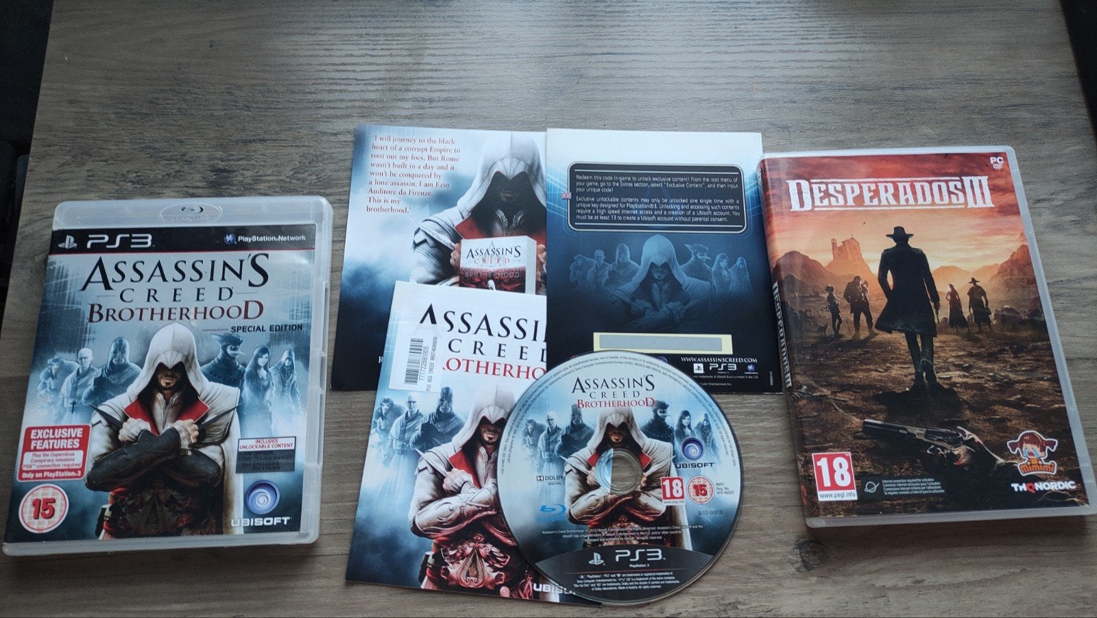 Assassins creed Brotherhood special edition ps3 en desperado, Avontuur en Actie, Ophalen of Verzenden, Zo goed als nieuw, 3 spelers of meer
