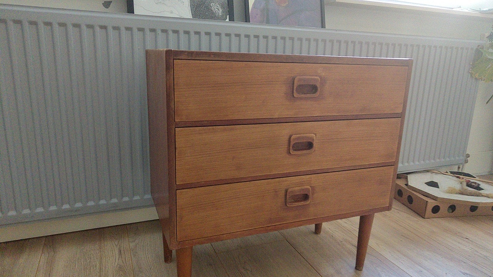 vintage midcentury ladenkast, Huis en Inrichting, Kasten | Ladekasten, Ophalen, Gebruikt, Mid-century/Deens, Teakhout