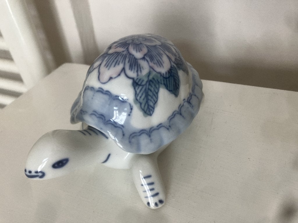 Een Vintage porseleinen potje in de vorm van schildpad, Ophalen of Verzenden