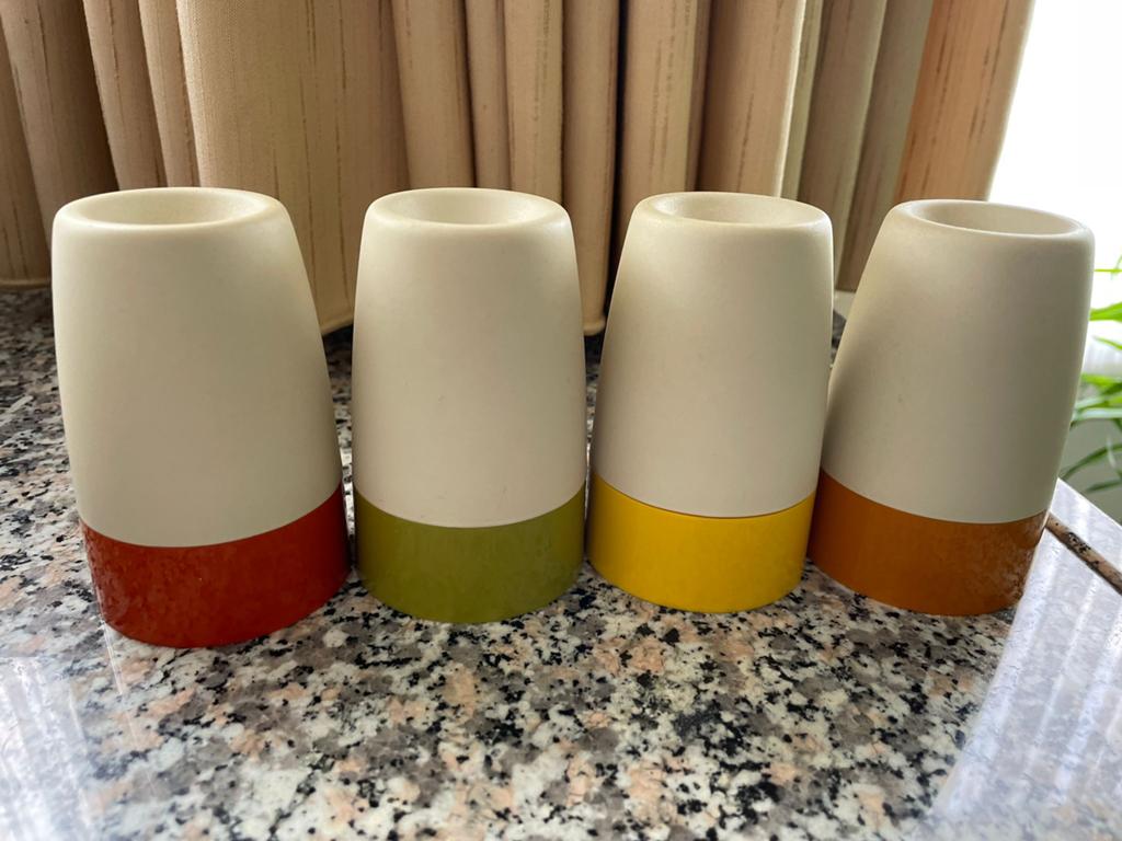 Eierdopjes tupperware 4 stuks, Ophalen, Zo goed als nieuw, Overige typen