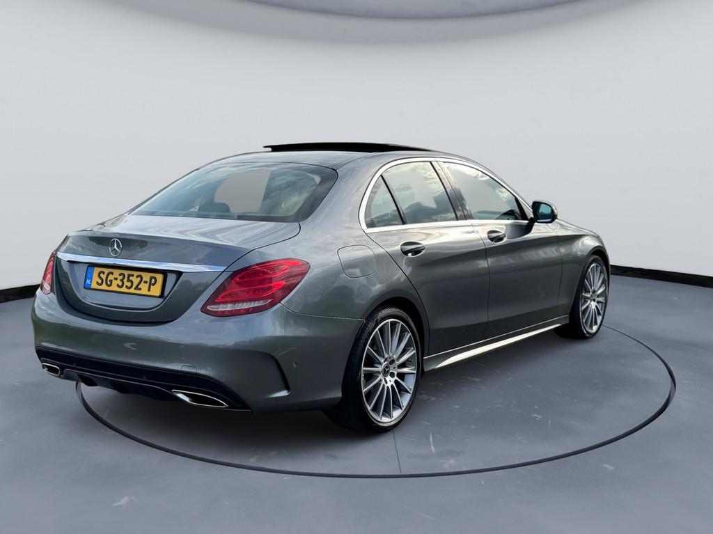 Mercedes-Benz C-klasse 180 Sport Edition AMG|Pano|NAP|Led|, Automaat, Leder en Stof, Bedrijf, Sedan