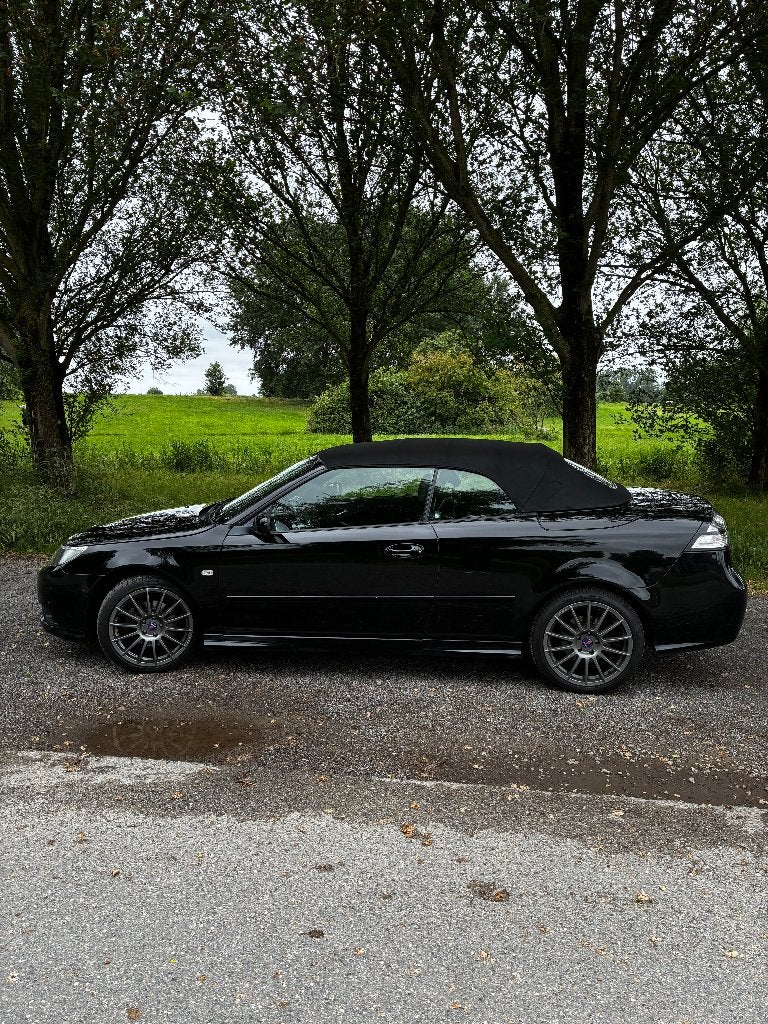 Saab 9-3 1.8 T Cabrio 2009 Zwart, Auto's, 1998 cc, 4 cilinders, Cabriolet, 4 stoelen