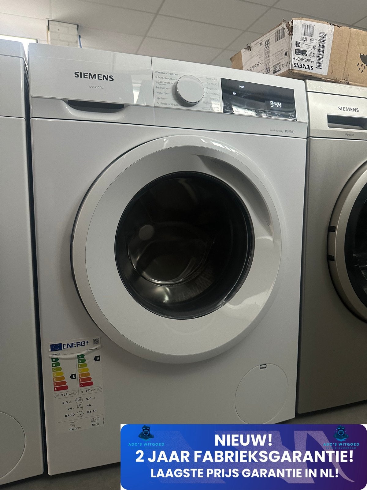 SIEMENS 9KG WAS-DROOGCOMBINATIE autoDry speedPack L iQdrive, Witgoed en Apparatuur, 1200 tot 1600 toeren, Minder dan 85 cm, SIEMENS