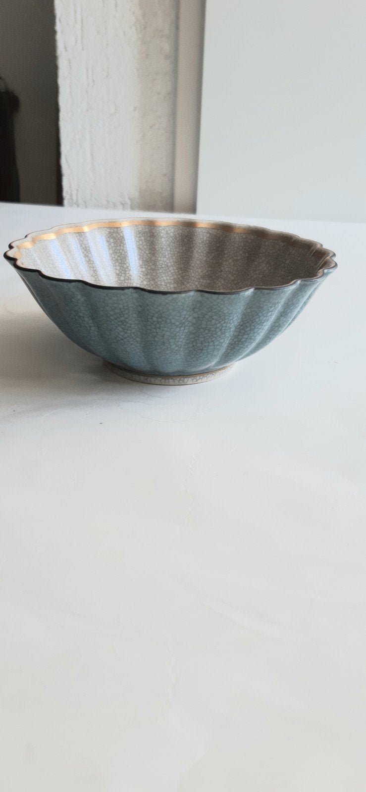 Royal Copenhagen vintage crackele schaaltje Thorkild Olsen, Antiek en Kunst, Ophalen of Verzenden