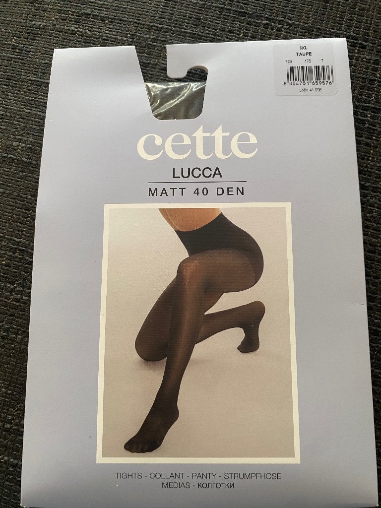 Panty Cette lucca mat 40 denier 3xl 56/58, Ophalen of Verzenden, Nieuw, Overige kleuren, Lingerie of Zwemkleding
