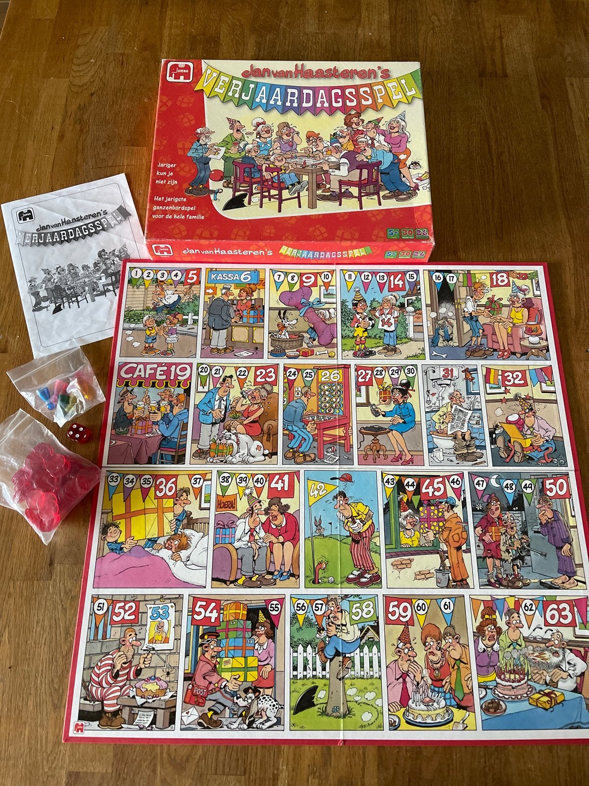 Jan van Haasteren's Verjaardagsspel - Bordspel, Drie of vier spelers, Ophalen of Verzenden, Gebruikt
