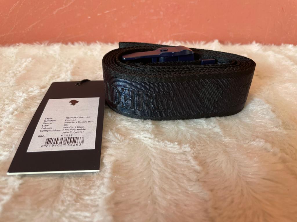 Nieuw! Reinders donkerblauwe buckle belt riem, Verzenden, Nieuw, Overige kleuren, Losse buckle of gesp