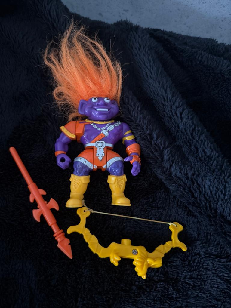 Vintage Trolls Troll Warriors Actiefiguur met Accessoires, Ophalen of Verzenden, Zo goed als nieuw