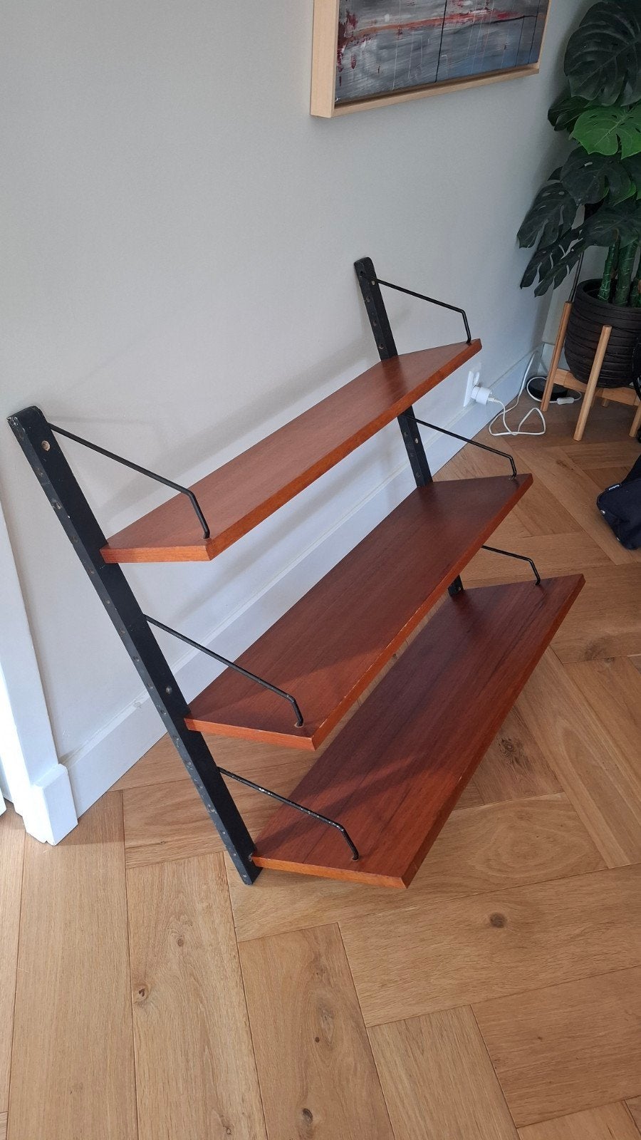 Poul Cadovius Royal System wandsysteem - Teak, Met plank(en), Gebruikt, Teakhout, Minder dan 100 cm
