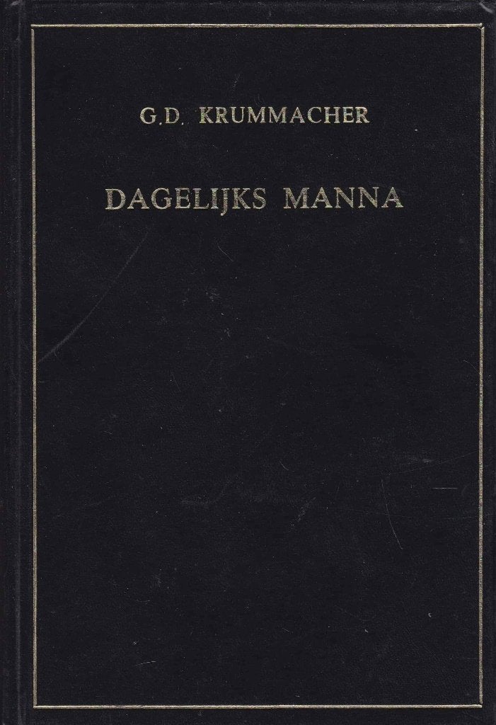 G.D. Krummacher: Dagelijks Manna – Bijbels dagboek., Ophalen of Verzenden, Gelezen, G.D. Krummacher, Christendom | Protestants