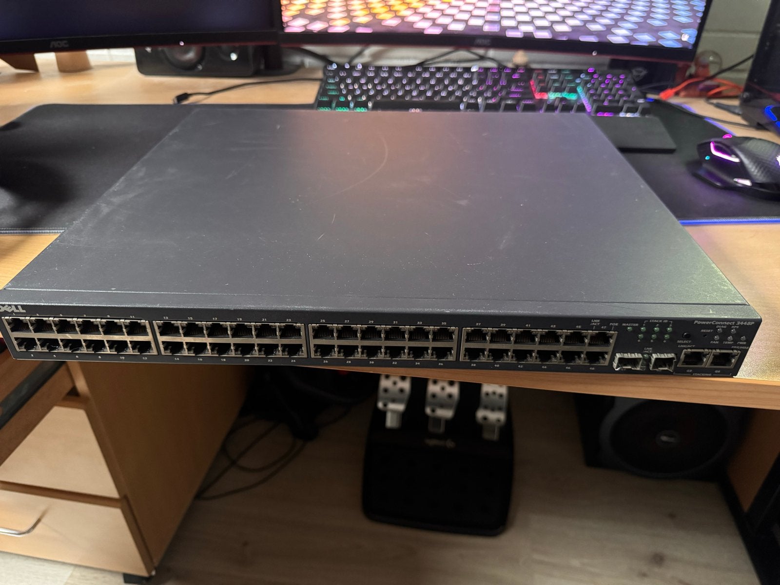 Dell PowerConnect 3448P PoE Switch - 48 poorten, Computers en Software, Netwerk switches, Ophalen, Gebruikt