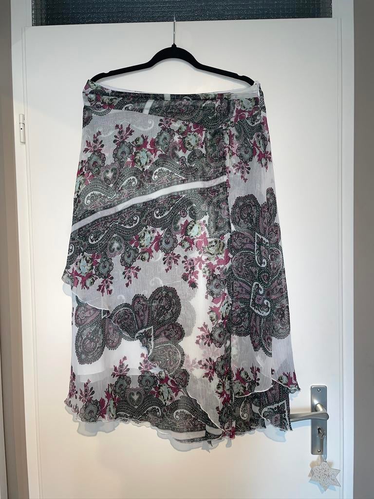 BANDOLERA zomer bloemen boho ibiza maxi/midi rok skirt mt 38, Maat 38/40 (M), Paars, Ophalen of Verzenden, Zo goed als nieuw