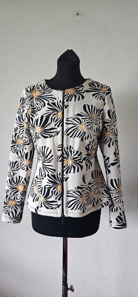 Kyra & Ko bloemenprint jasje/blazer - Maat L, Overige kleuren, Maat 42/44 (L), Ophalen of Verzenden, Kyra & Ko