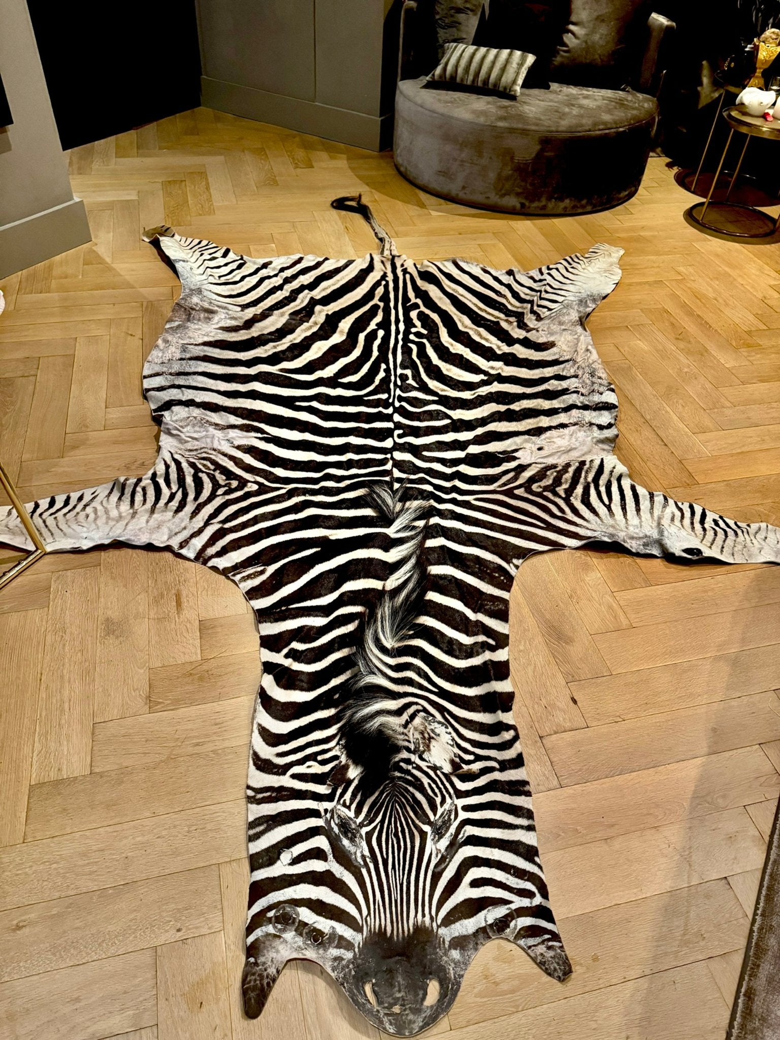 Zebra huid groot vloerkleed A+ kwaliteit, Wit, Ophalen of Verzenden, 200 cm of meer, Overige vormen