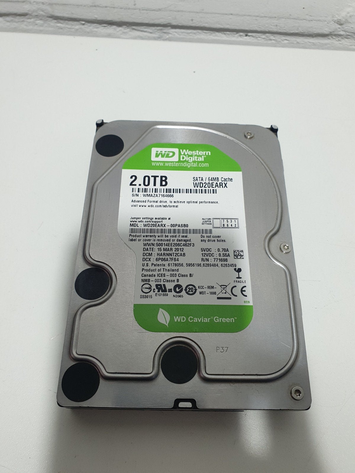 Western Digital WD20EARX - 2TB HDD/Harde Schijf SATA (m2453753519 ...
