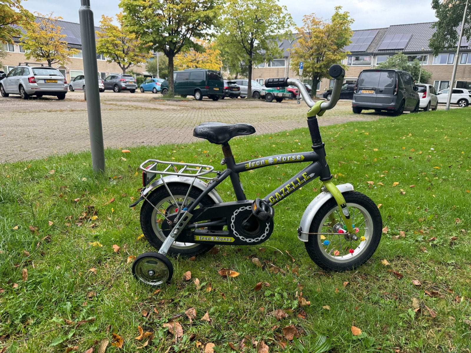 Gazelle kinderfiets 12,5 inch met zijwieltjes, Terugtraprem, Zijwieltjes, Gebruikt, Ophalen of Verzenden
