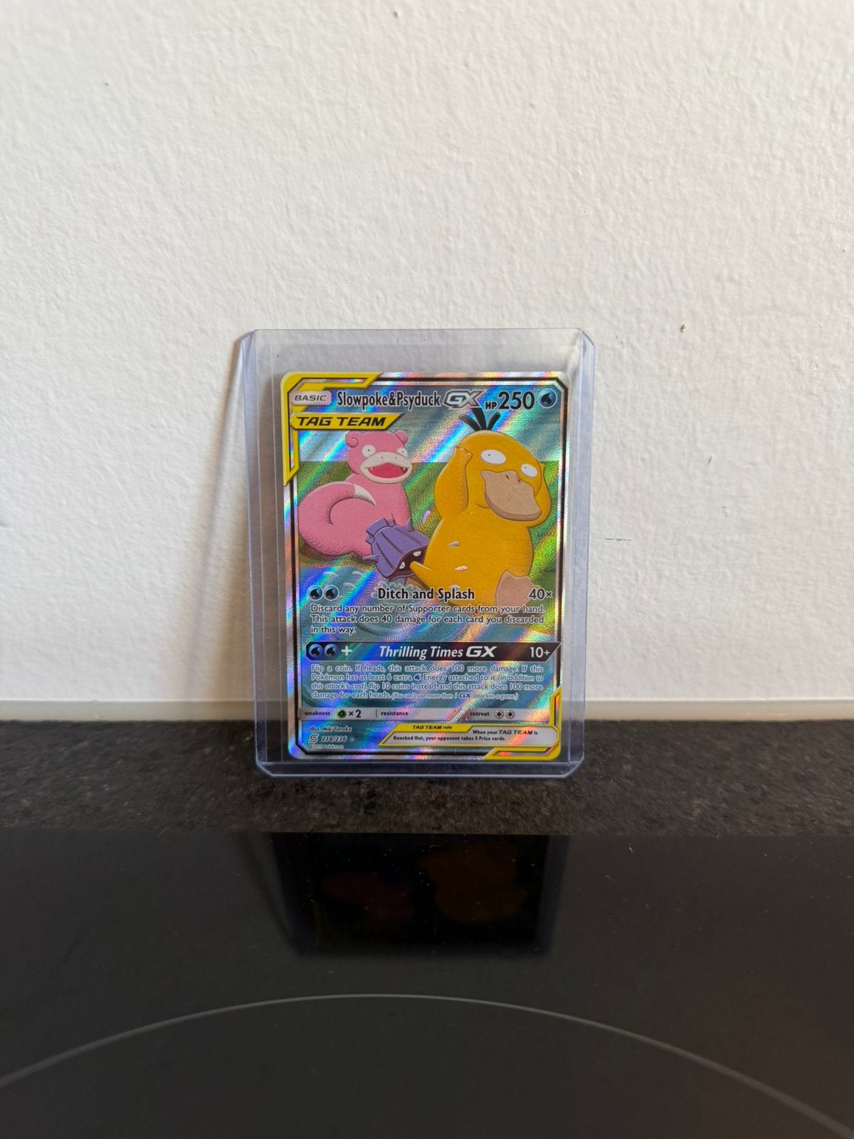 Slowpoke & Psyduck GX (UNM 218), Ophalen of Verzenden, Nieuw, Losse kaart, Foil