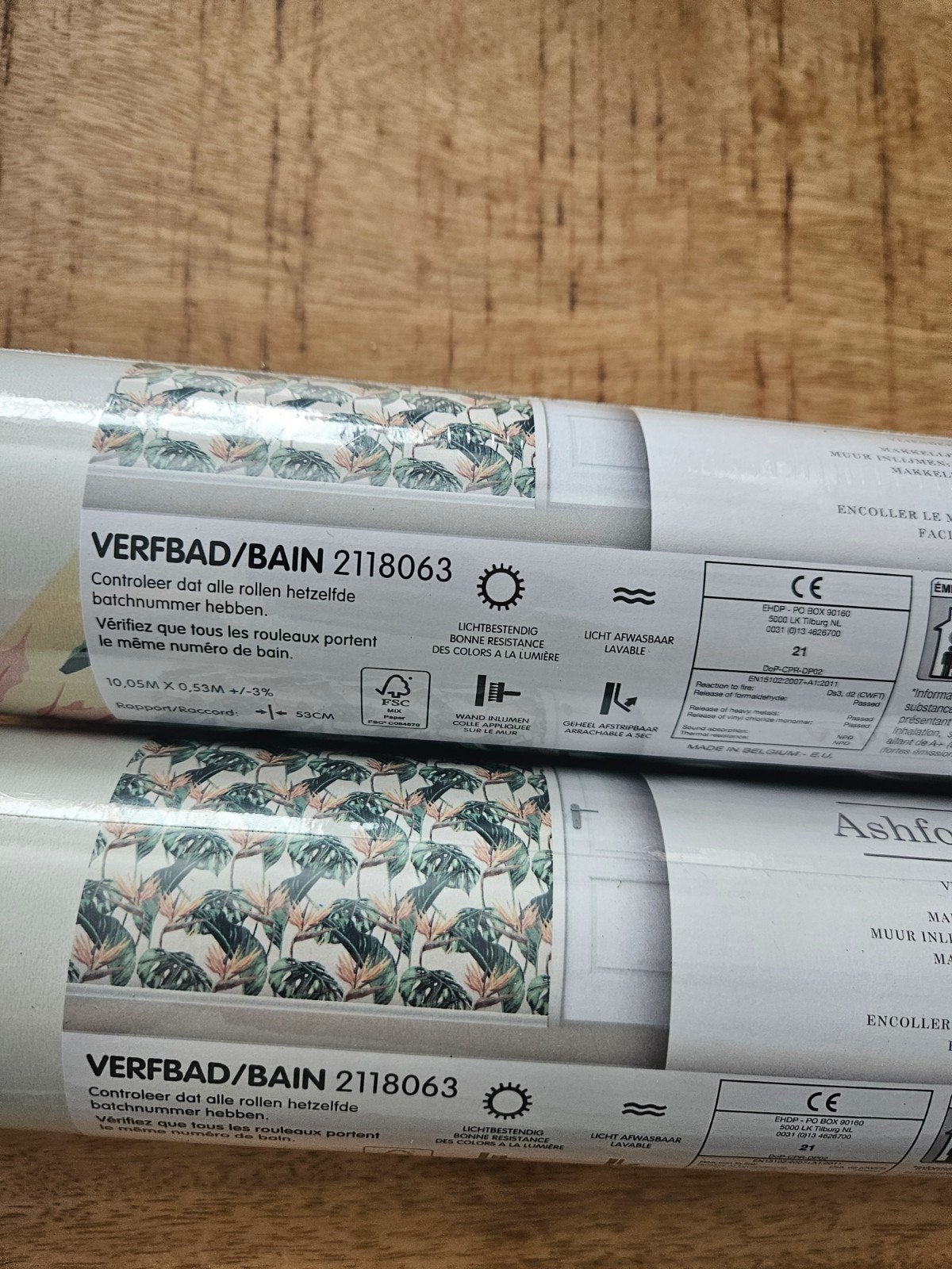 2 rollen Ashford & Sons Vliesbehang - Tropisch Patroon, Ophalen of Verzenden, Bloemen