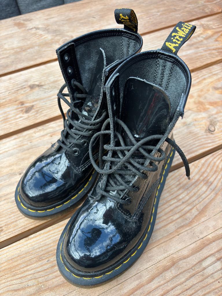 Dr. Martens 1460 Patent Leer Laarzen Maat 37, Zwart, Lage of Enkellaarzen, Ophalen of Verzenden, Dr. Martens