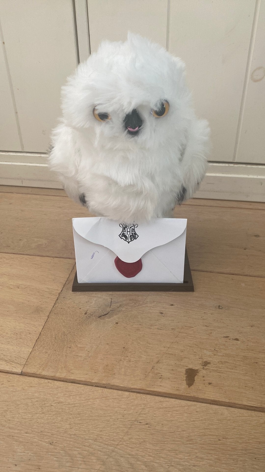 Harry potter uil hedwig met geluiden en bewegingen, Verzamelen, Ophalen of Verzenden, Zo goed als nieuw, Actiefiguurtje