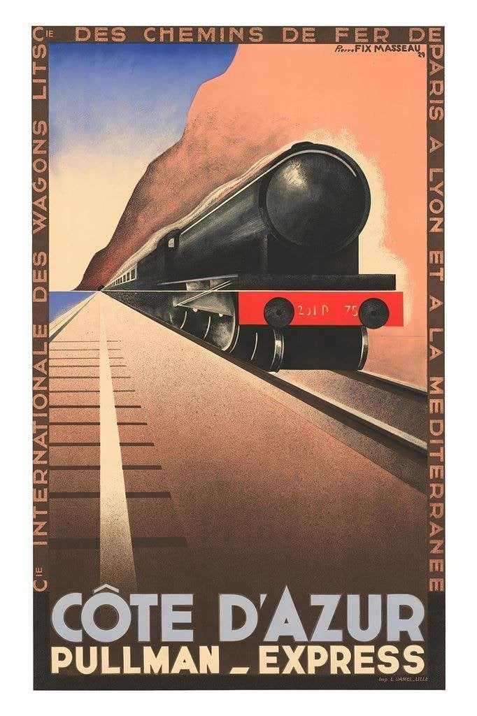 PULLMAN Express Côte d\'Azur Trein Poster Affiche, Verzenden, Nieuw, Trein, Overige typen