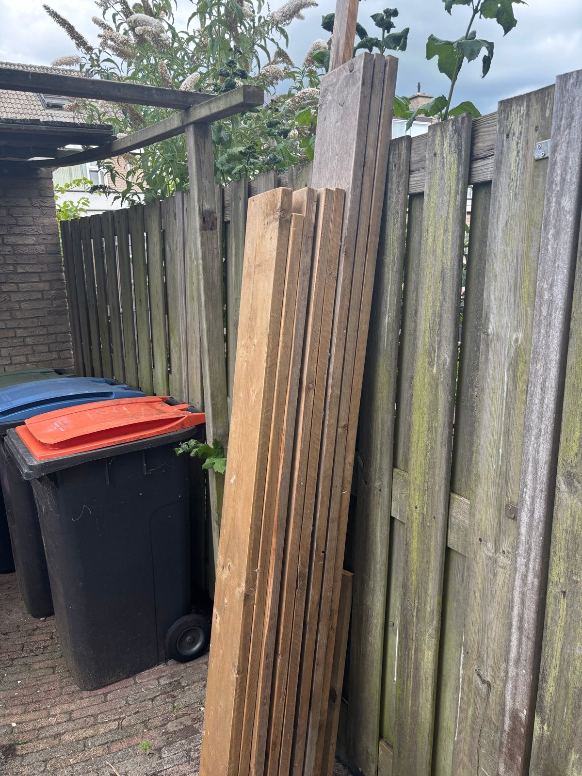 8 Steigerhouten planken - 175 en 200 cm lengte, Ophalen, Gebruikt, Plank, Steigerhout