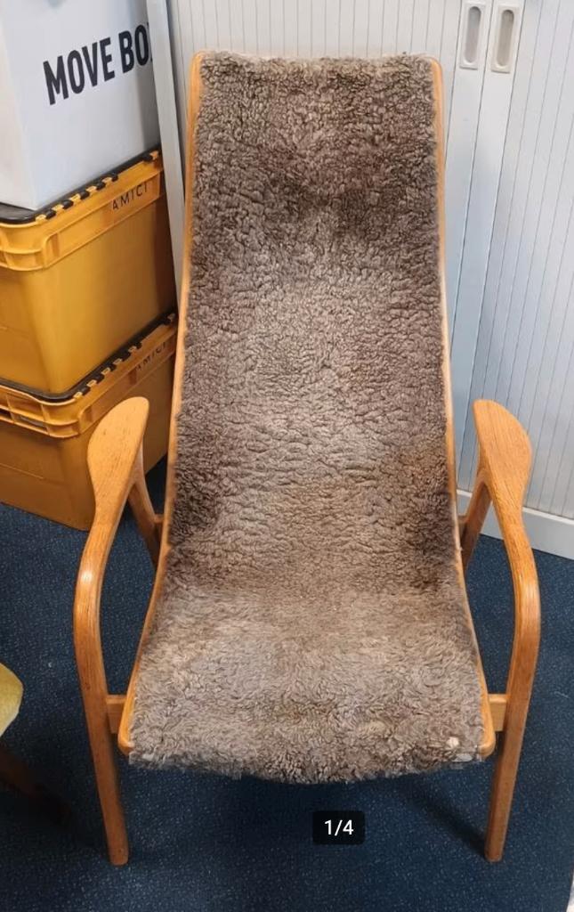 Vintage Lamino fauteuil van Yngve Ekström '56, Ophalen