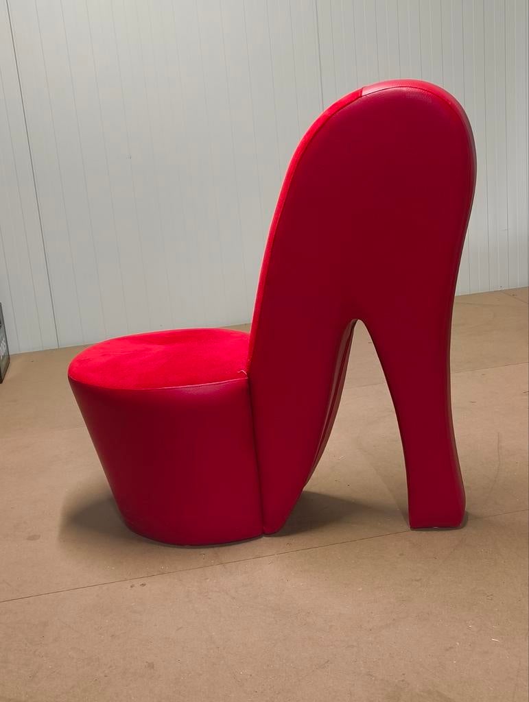 Hakstoel rood, Huis en Inrichting, Stoelen, Ophalen, Rood, Leer, Eén