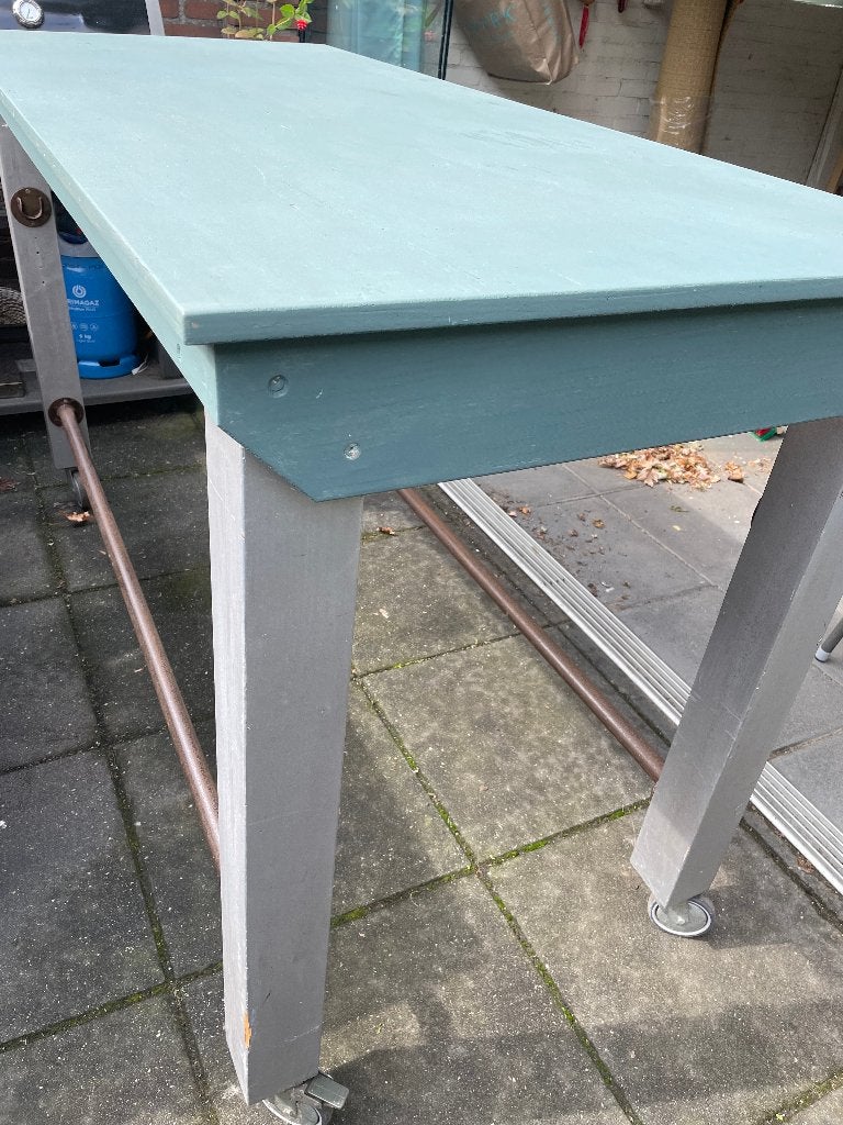 Bartafel met 4 barstoelen voor tuin of veranda, Ophalen, Zo goed als nieuw, Veranda