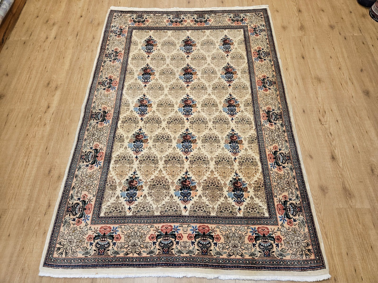 Vintage handgeknoopt perzisch tapijt sarough 210x145, Info@SlatsAntiek.nl, Tweedehands, 100 tot 150 cm, 200 cm of meer