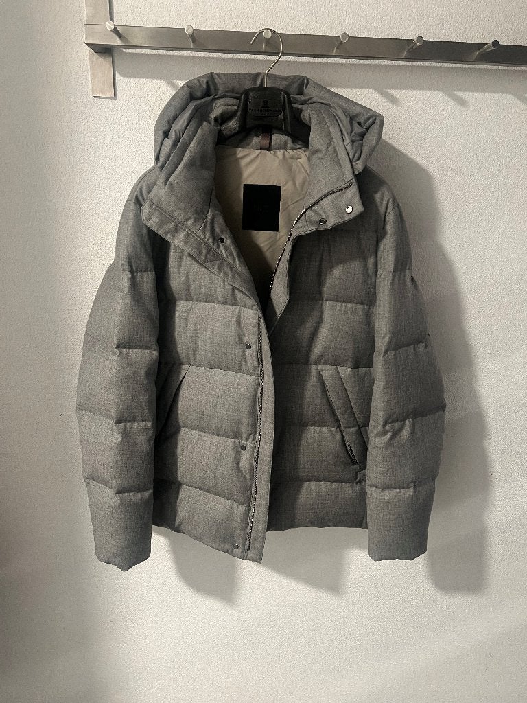 Nieuwe 100 % wollen jas van DUNO, Ophalen, Maat 52/54 (L), Nieuw, Grijs