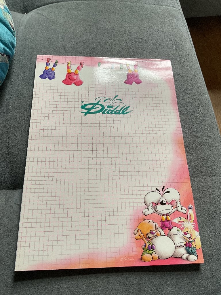 Diddl blok geruit, Verzamelen, Diddl, Ophalen of Verzenden, Verschillende figuren, Zo goed als nieuw, Papier, Kaart of Schrift