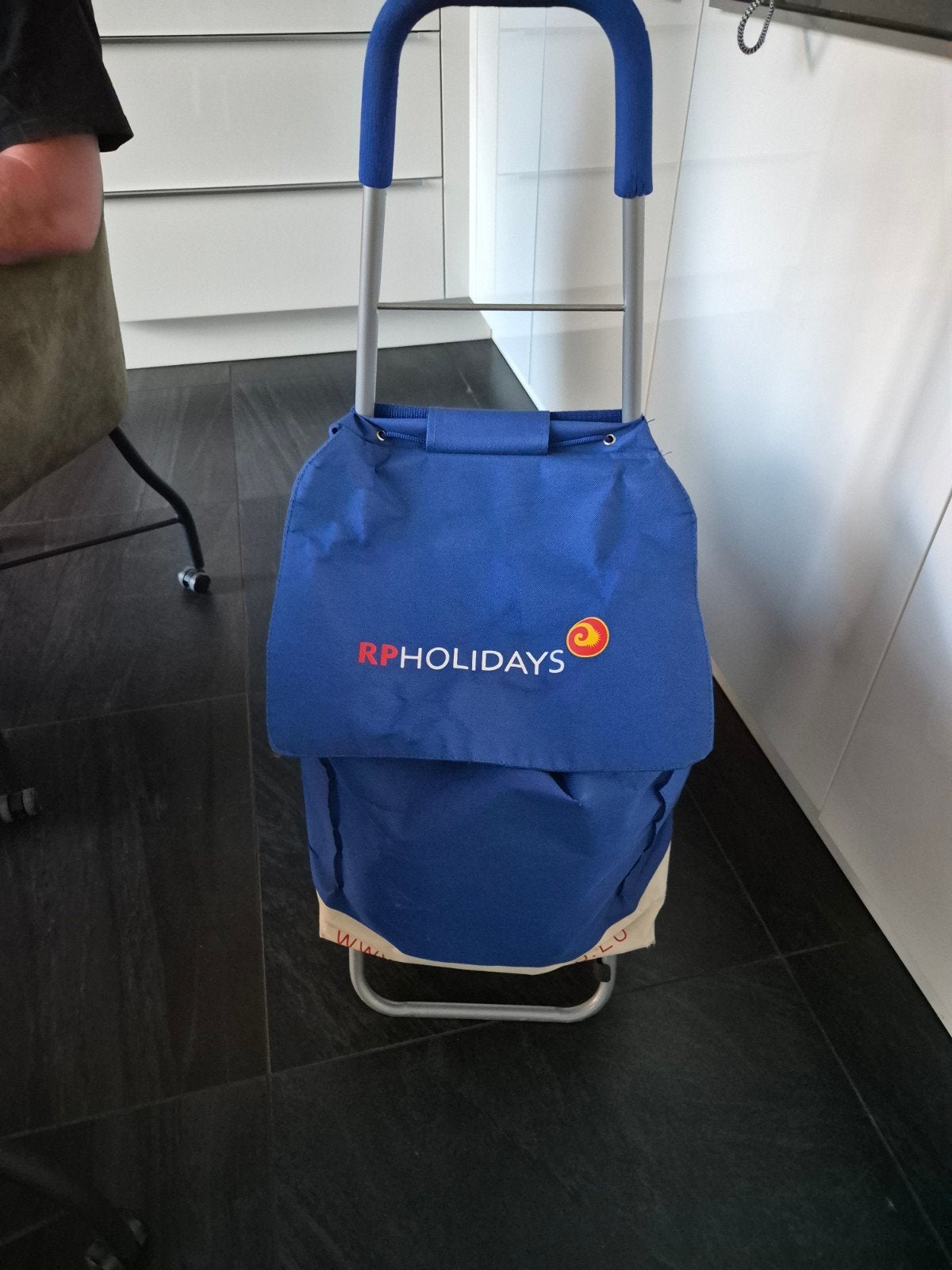 Boodschappen trolley, Ophalen, Gebruikt, Blauw, Wieltjes
