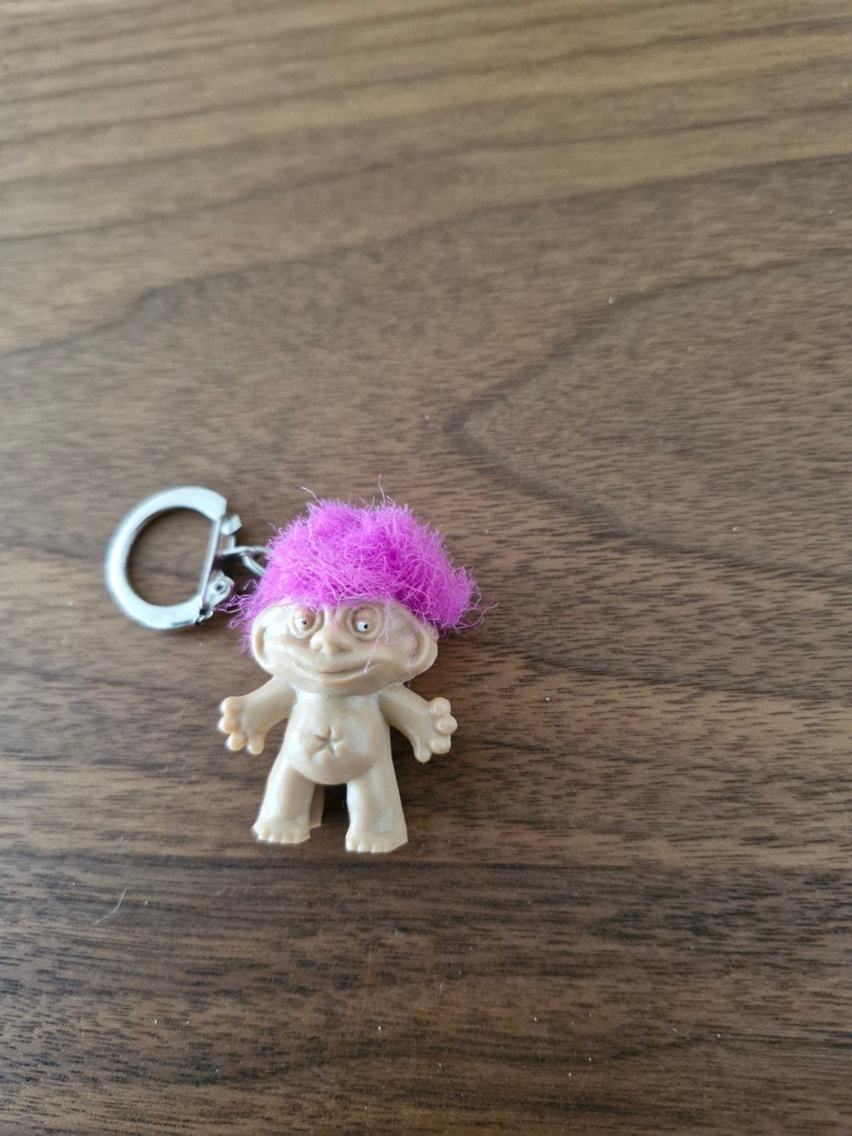 384 Troll sleutelhanger met roze haar, Ophalen of Verzenden, Gebruikt