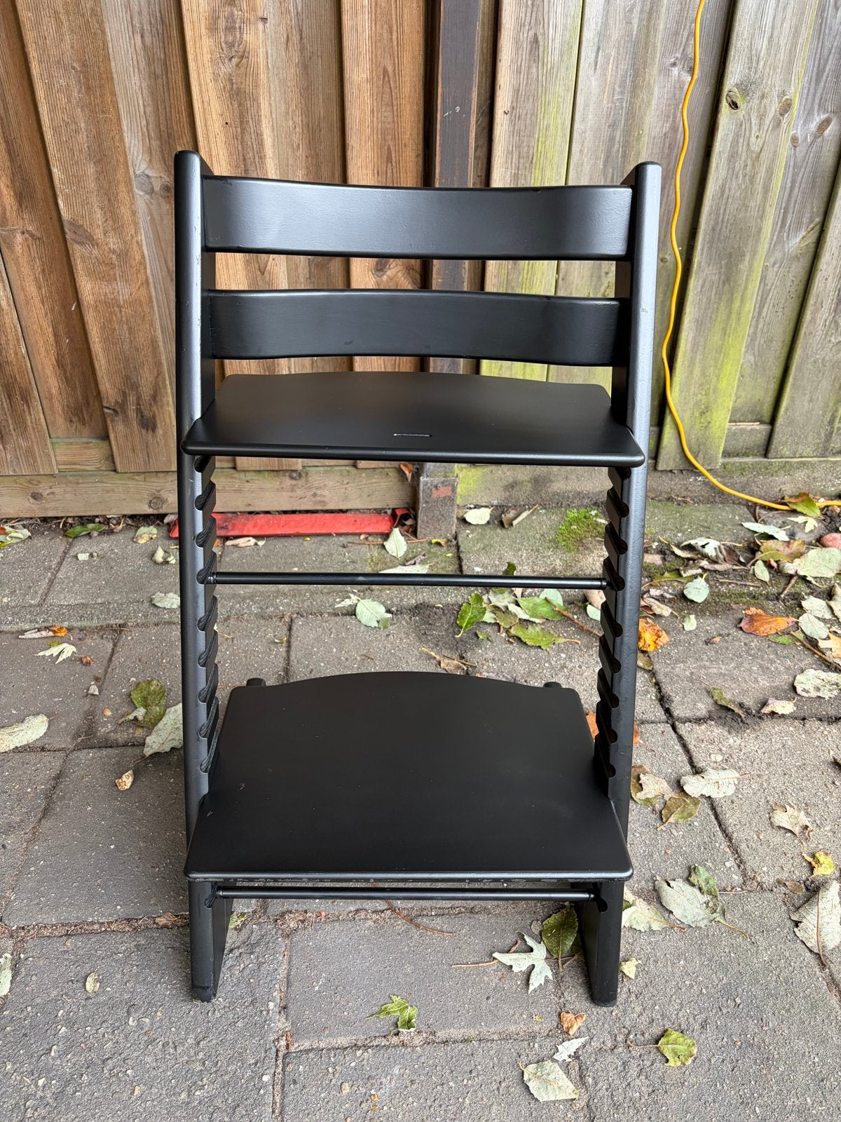 Stokke Tripp Trapp meegroeistoel - Zwart nieuw model, Ophalen, Gebruikt, Meegroeistoel, Aanschuifbaar