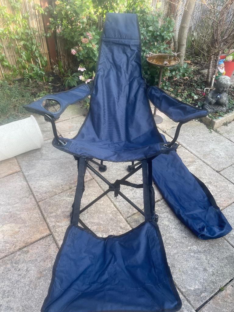 Opvouwbare kampeer-visstoel, Ophalen, Zo goed als nieuw, Campingmeubel-accessoire