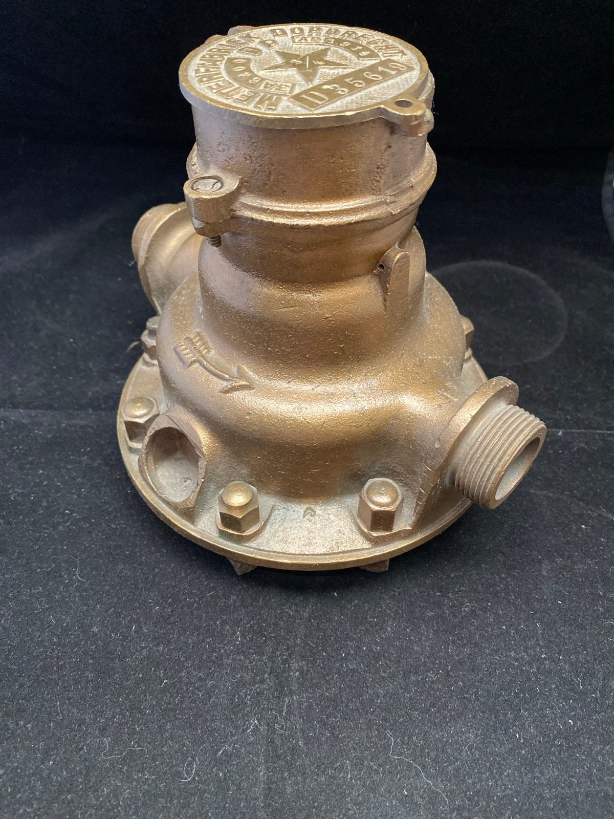 Antieke mssing Watermeter - Meterfabriek Dordrecht 1914, Ophalen of Verzenden