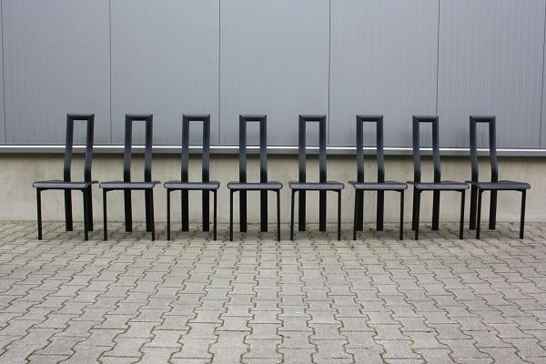 Regia design stoelen | Italiaans | Prijs voor de 8 samen!, Huis en Inrichting, Stoelen, Ophalen, Gebruikt, Ycami, Zwart