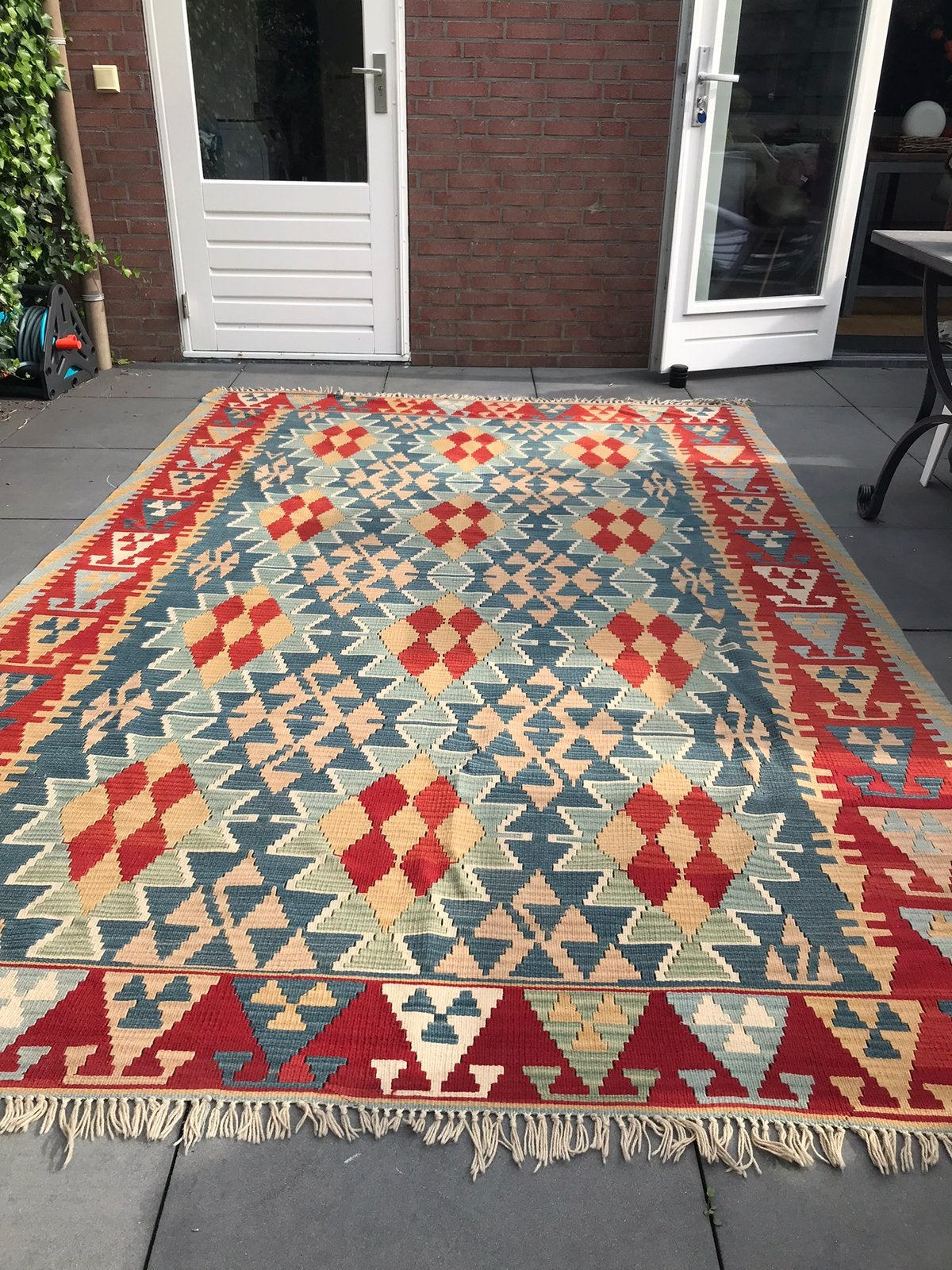 Kelim - handgemaakt vloerkleed - wol, 150 tot 200 cm, 200 cm of meer, Zo goed als nieuw, Rechthoekig