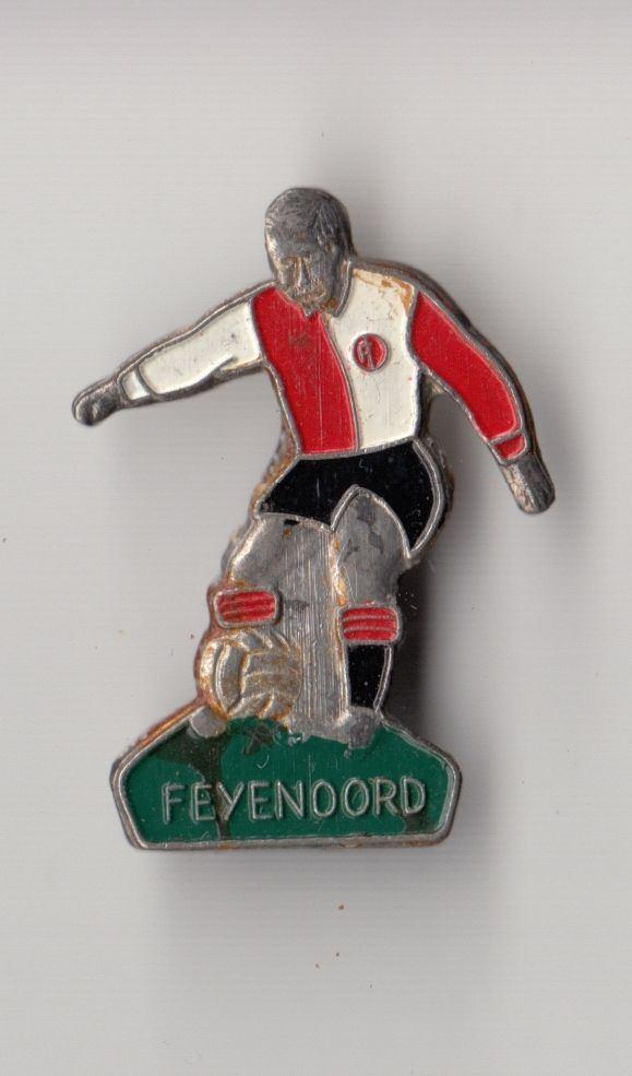 Voetbal Feyenoord Rotterdam (alleen schildje) speldje, Gebruikt, Niet vindbaar, Niet vindbaar, Speldje of Pin