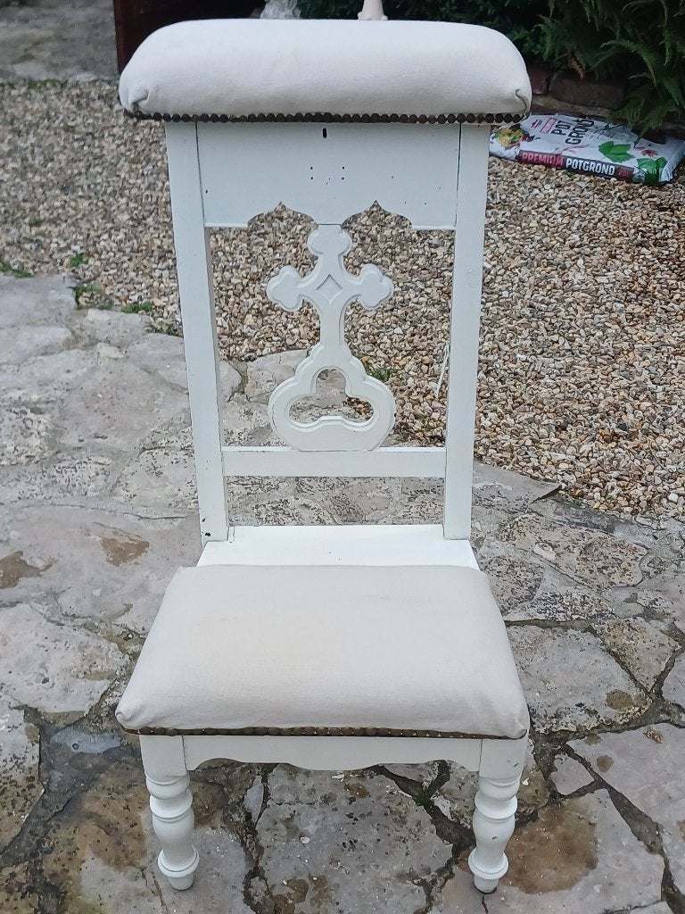 Oude bidstoel opknappertje, Antiek en Kunst, Ophalen